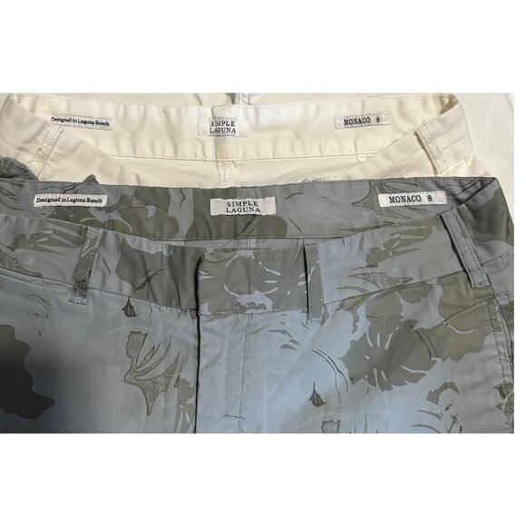Simple Laguna Women’s “Monaco” Shorts – 2-Pair Bundle-White and Floral Camo Sz 8 - Picture 4 of 4
